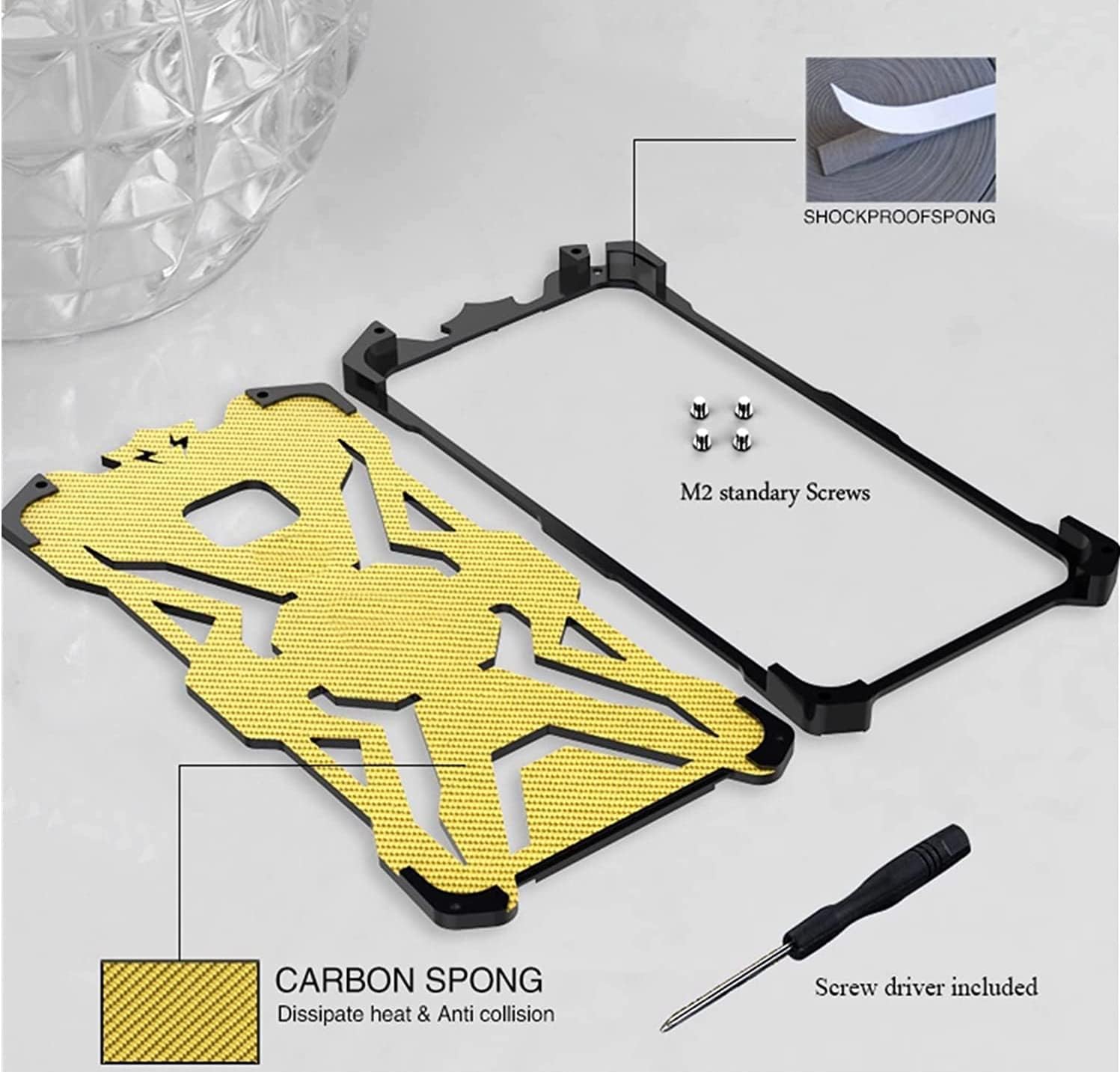 Custodia In Metallo Per ZTE Nubia REDMAGIC 10 PRO | Cover Gioco Design Astratto | Con Supporto Magnetico Rotante | Lega Di Alluminio Aeronautica
