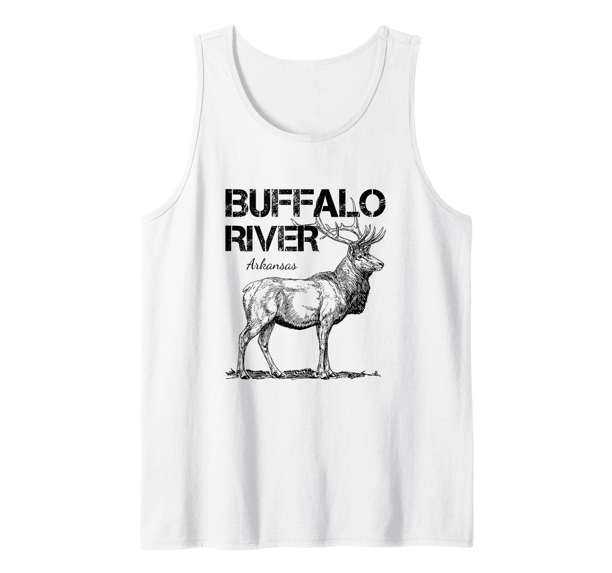 Buffalo National River Arkansas Vacation With An Elk Graphic Tank Top