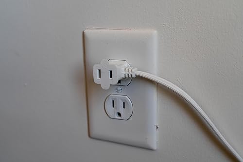 Vista 8 de Woods Cable de extensión ligero, 15 pies, calibre 16, SPT-2, interruptor de encendido/apagado, blanco, 359 W