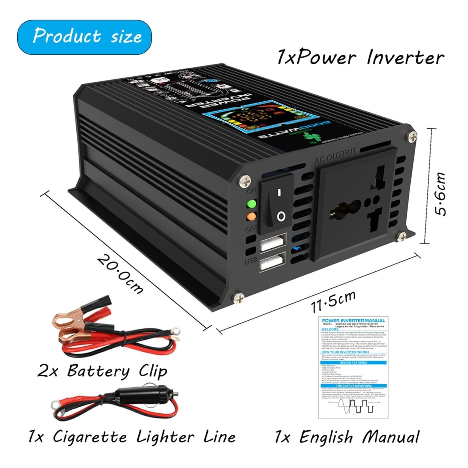 Kit Inversor Solar Completo 6000W con Panel 100W Y Controlador 50A