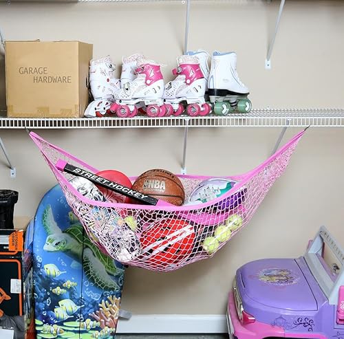 Miniatura 6 de Baby Buddy Red de almacenamiento de hamaca de animales de peluche, organizador de juguetes en esquina que ahorra espacio para guardería y