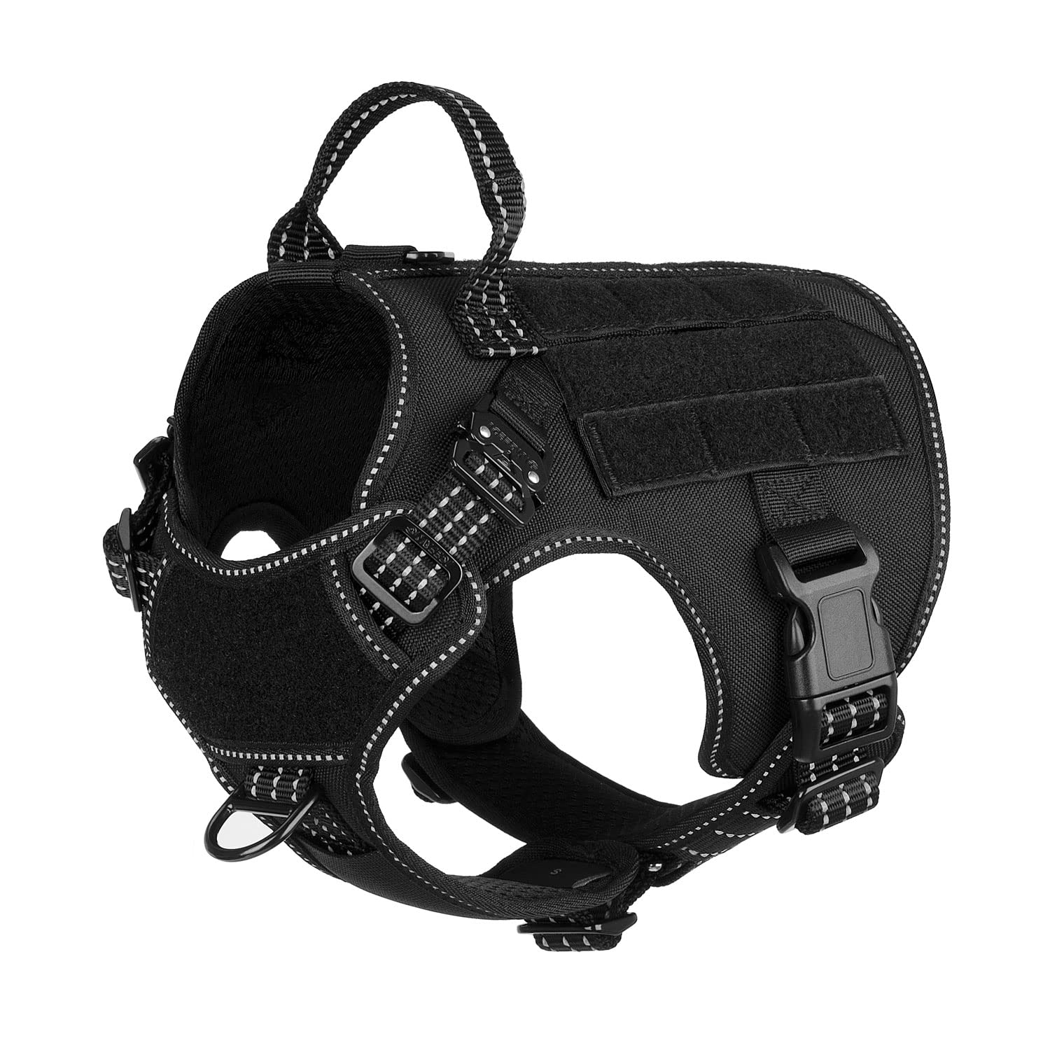 ICEFANG Tactical Dog Harness for Small Dogs, Reflective No Pull Dog Vest