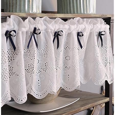 A.Monamour Rideau De Cuisine Court Pour Petit Fenêtre - Tissu Vin Rouge