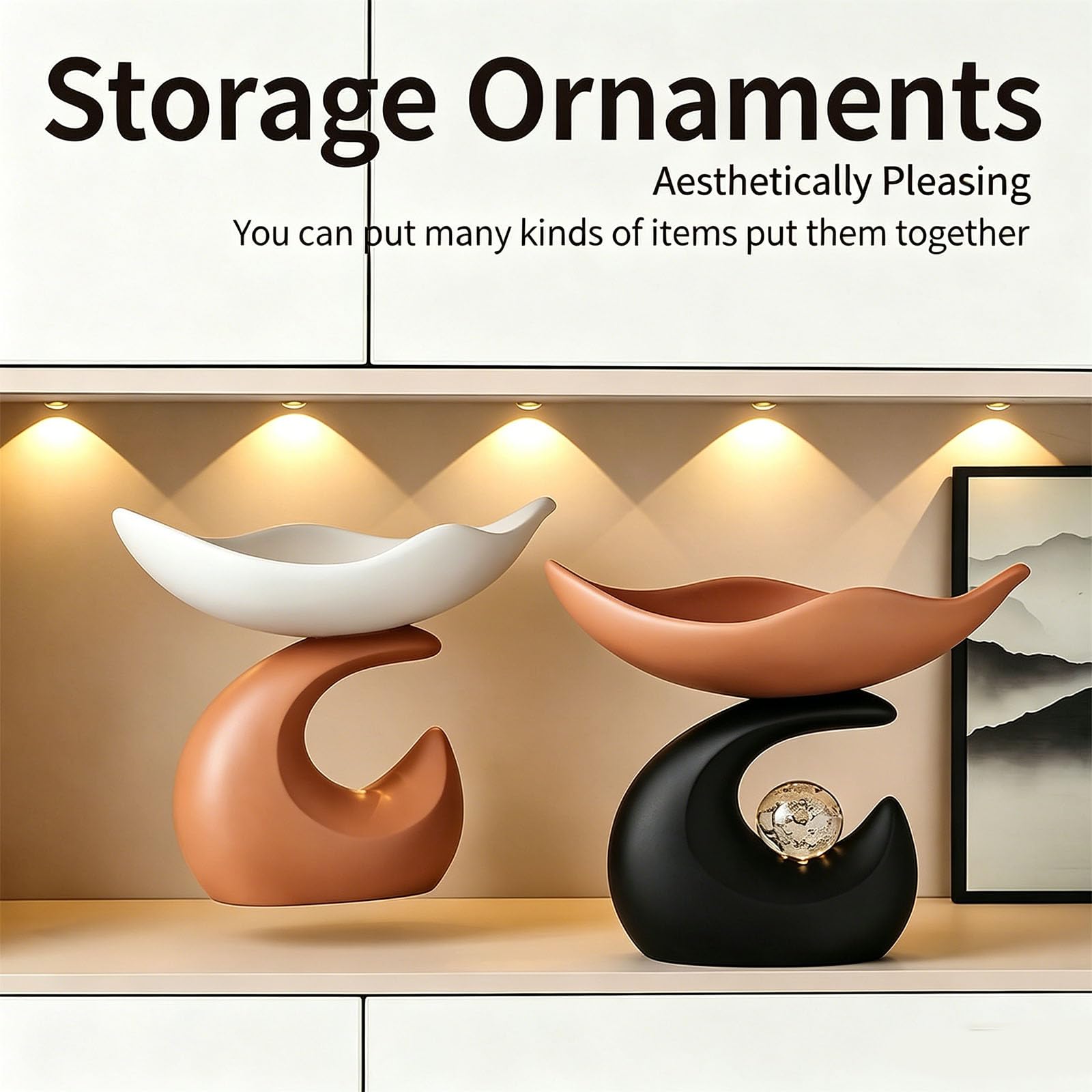 Vassoio portachiavi con decorazione a in vetro per chiavi, gioielli e piccoli oggetti Ciotola decorativa moderna in resina per tavolo d ' ingresso e spazio abitativo, regalo degno un articolo