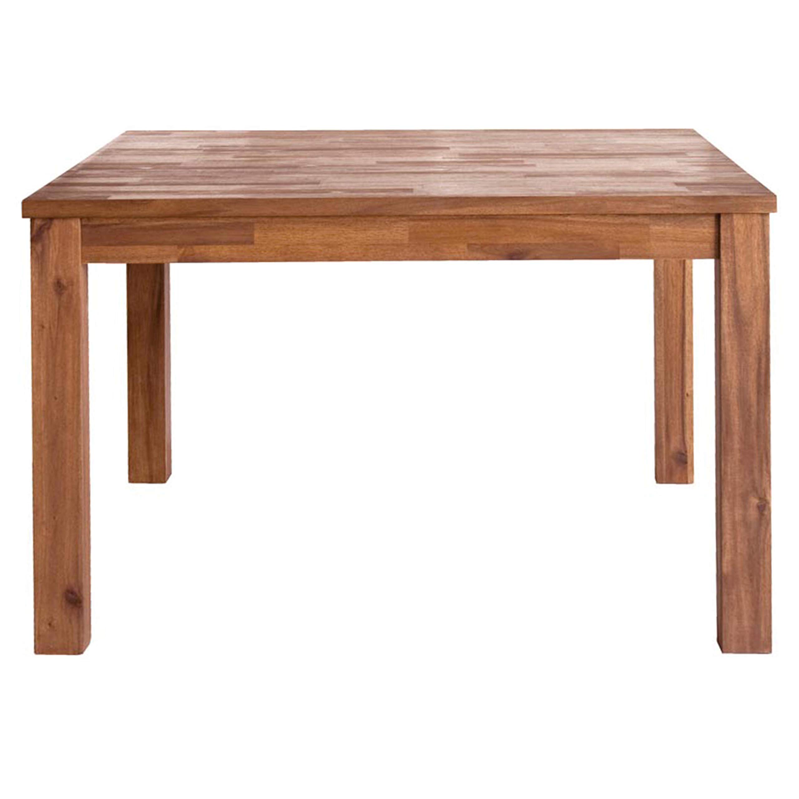 New Pacific Direct Tiburon Square Dining Table,Solid Acacia Wood,Amber Brown