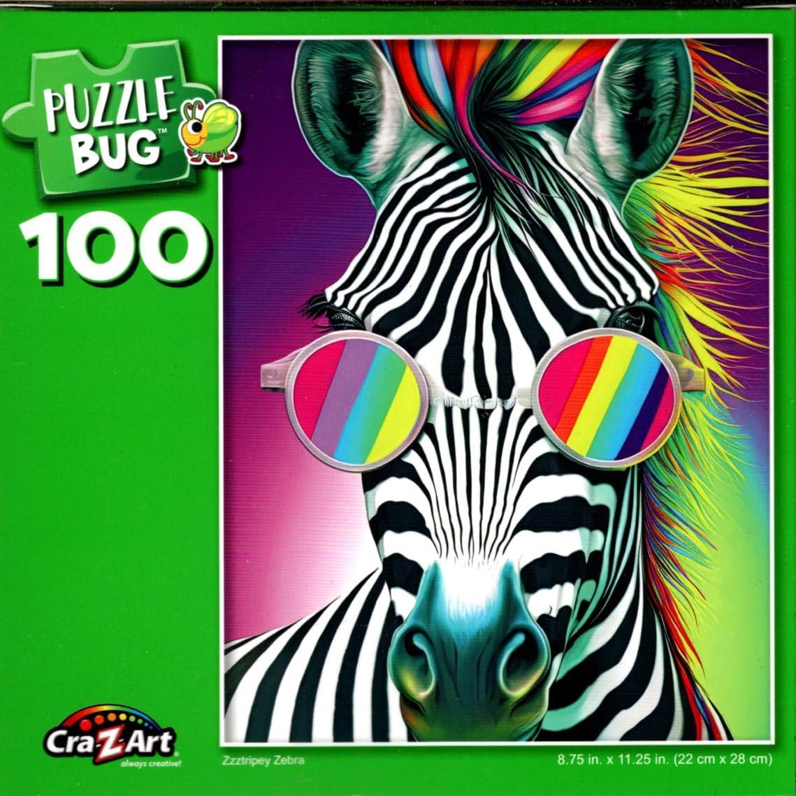 Stripey Zebra - Puzzlebug - 100 Piece Jigsaw Puzzle | eBay