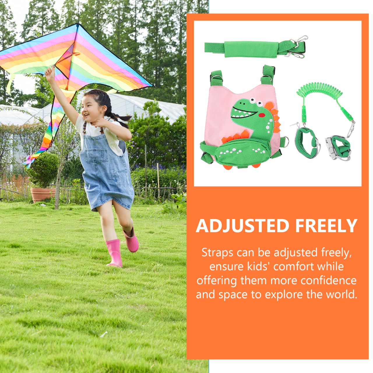 Milisten Boy Girl Anti-Lost Safety Harness Leash Walking Strap with Cartoon Design for Boy Girl Crowded Places Breathable Tether for Secure Exploration