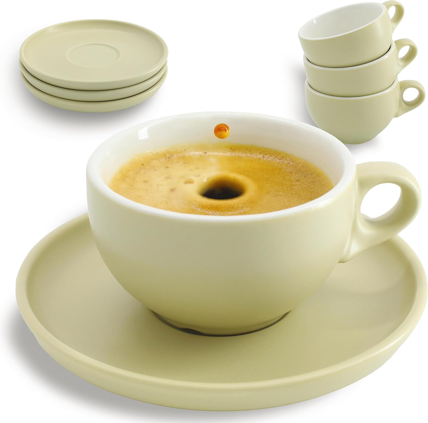 FUOCCI Espresso Cups and Saucers Demitasse Espresso Cups