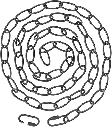 Miniatura 5 de KSANA Cadena de iluminación de oro antiguo, lámpara colgante de 20 pies, extensión de cadena resistente con 2 cerraduras de conexión para techo alto