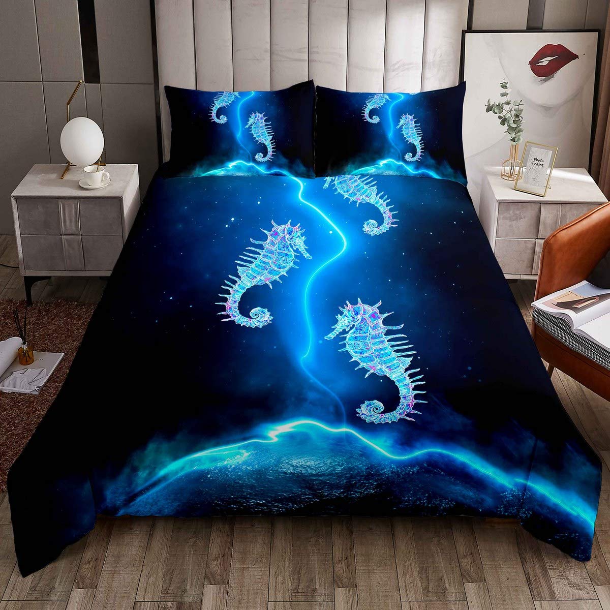 Parure de lit sea underwater world double housse de couette marine sealife pour ados