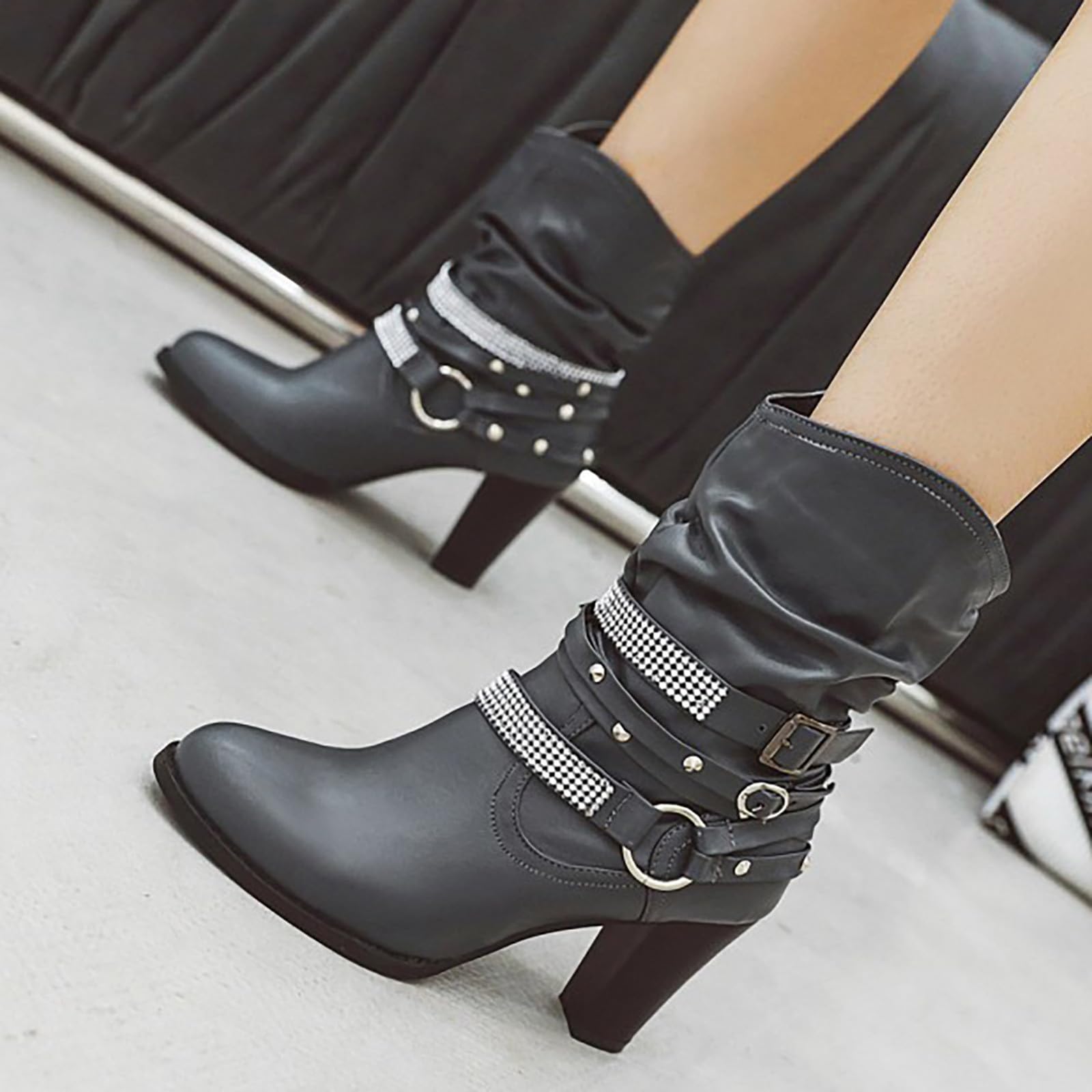 Stivali Lunghi da Donna Giardinaggio Boots Stivali da Neve Invernali Scarponcini Invernali Calda Morbidi e Confortevoli Giardinaggio Boots Impermeabili Antiscivolo Morbidi e Confortevoli