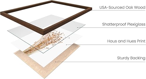 Miniatura 2 de HAUS AND HUES Decoración de pared de flores, juego de 4 arte floral para pared, decoración de pared floral, arte de pared de flores, pintura de