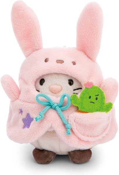 NICI MYMOCHI Kuscheltier Set - Kuscheltier Katze Angy 8 cm mit Kaktus und Hasenkostüm in Geschenkbox, Flauschiges Stofftier zum Kuscheln, Spielen und Liebhaben - 61141 - 1