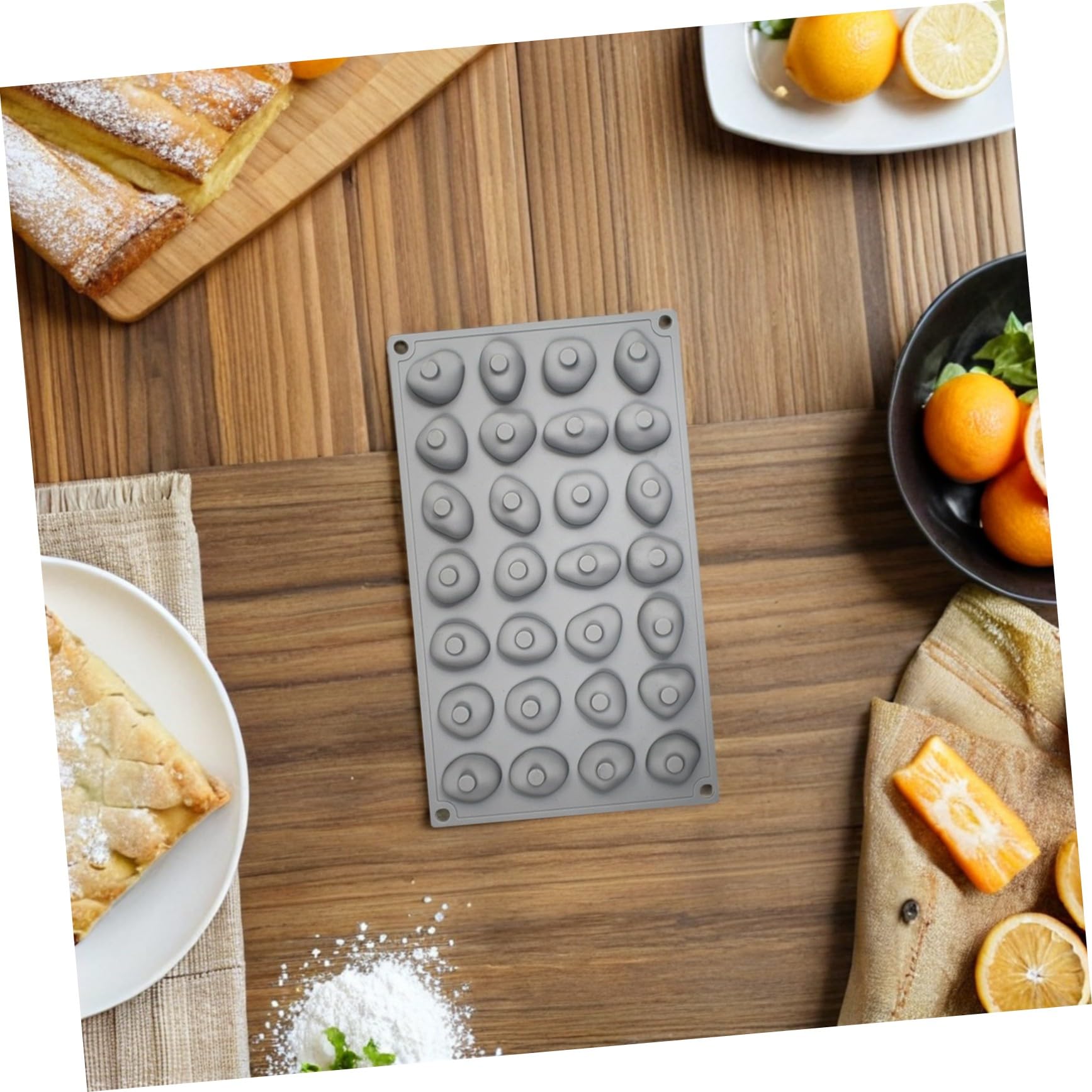 Toyvian 2pezzi Stampo in Silicone Forma Di Pietra Cavità Antiaderente Per Cioccolatini Mousse Al Cioccolato Caramelle e Dessert Personalizzati
