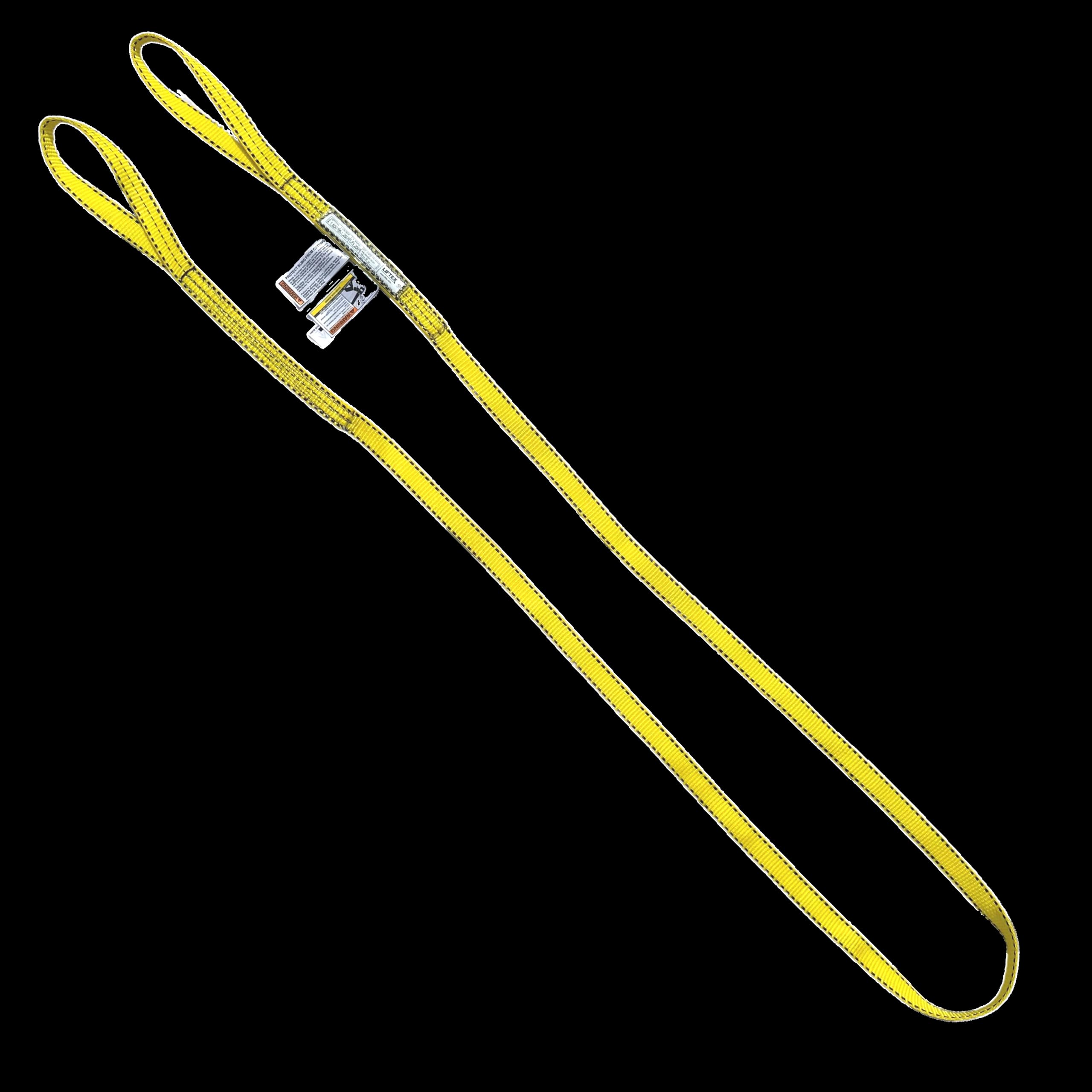 LIFTEX® - Trusted Since 1955 | Polyester Lifting Sling | 1" x 3', 1-Ply Flat Eye (1600lbs Vertical, 1250lbs Choker, 3200lbs Basket) | Made in USA |