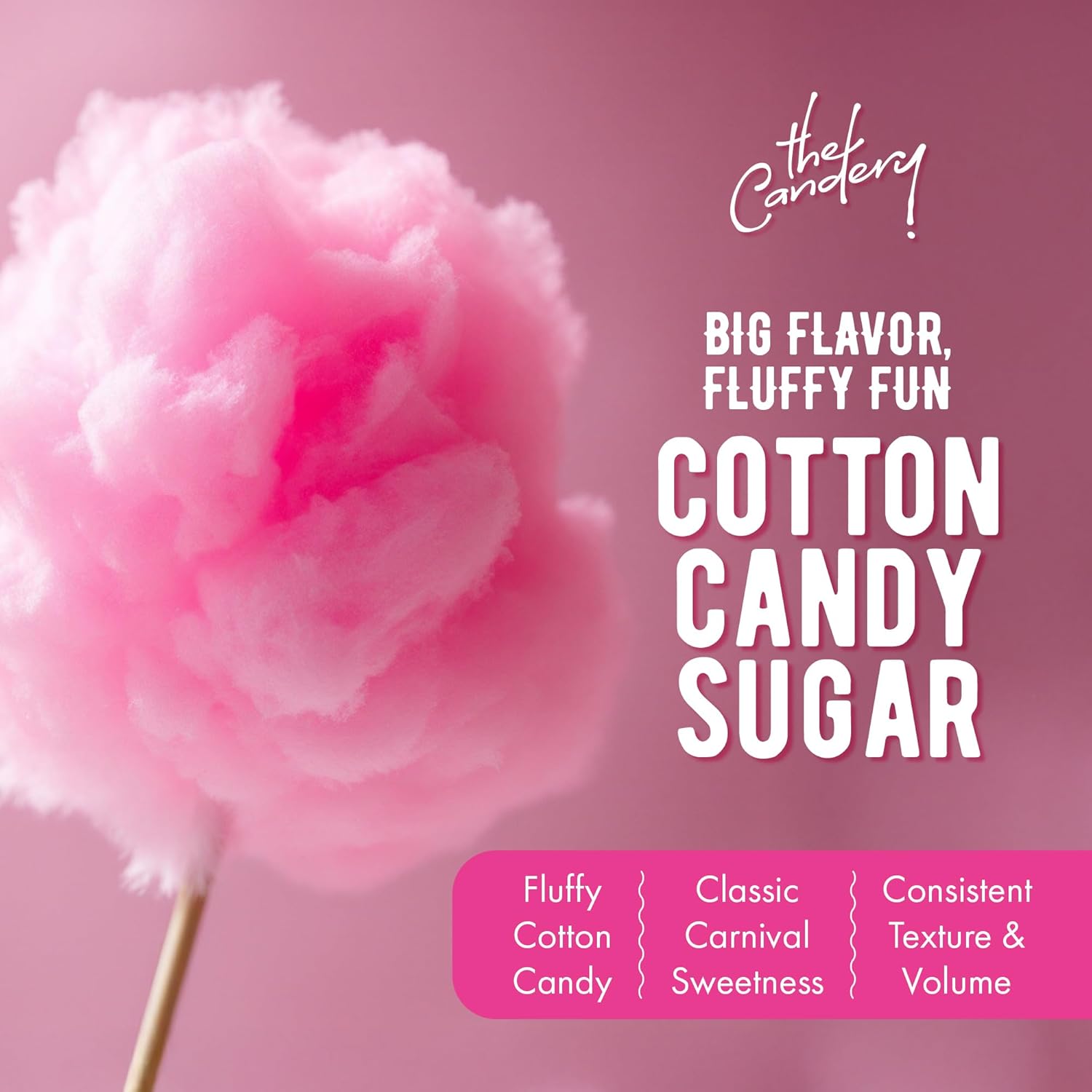 The Candery Cotton Candy Floss Sugar (2-Pack) Includes | Raspberry Blue and Strawberry | Plastic, Reusable Jars | Easy Pour Spout or Scoop | 3 LBS Jars