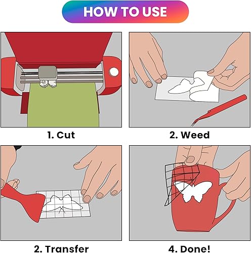 Miniatura 7 de HYPERTAI Vinilo adhesivo permanente que cambia de color para Cricut, paquete de 19 unidades de vinilo permanente que cambia de color fríocaliente, 9