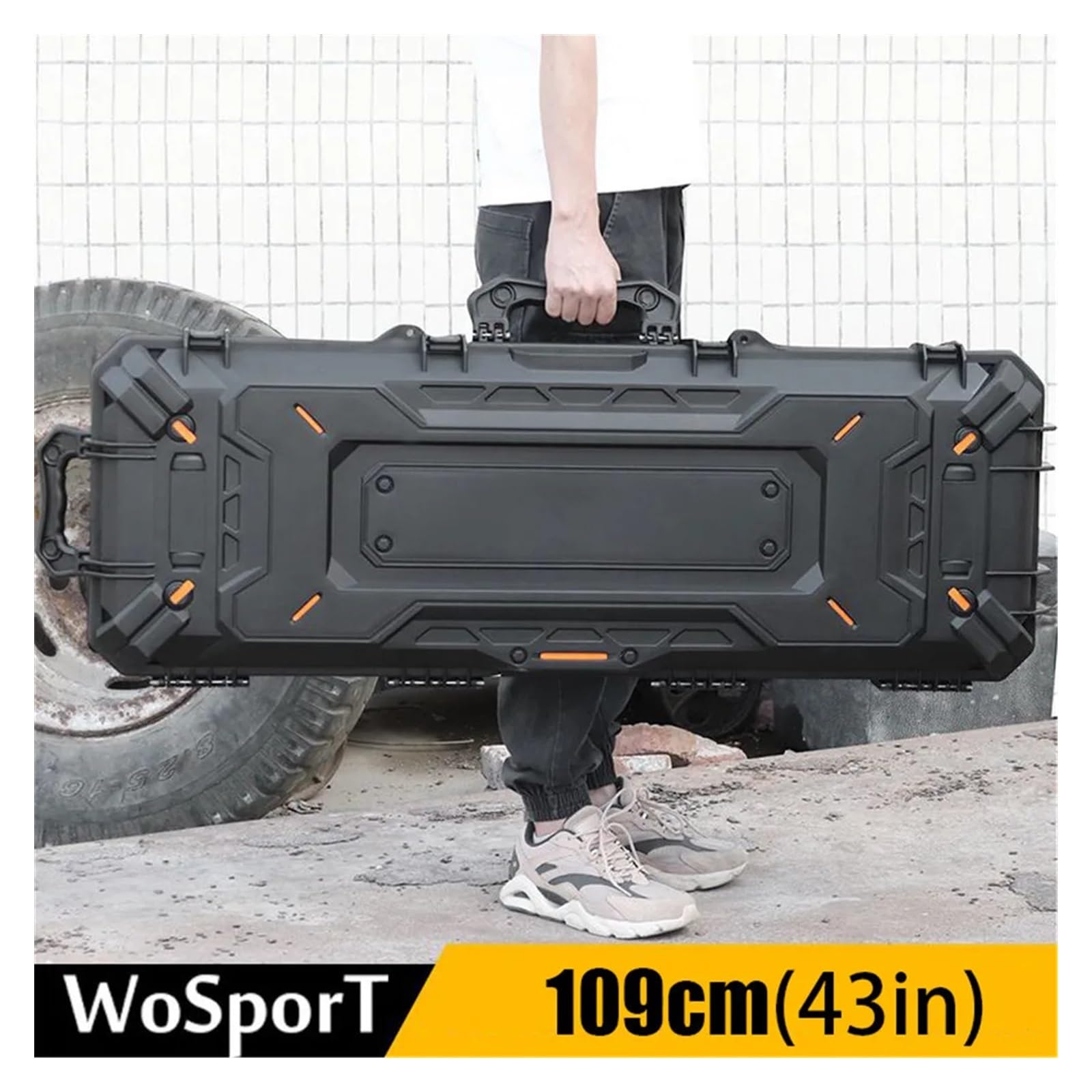 Boîte À Outils Boîte à outils professionnelle étanche, grand organisateur d'outils Portable de chasse Airsoft for le stockage de caméra à arc (109cm/43 pouces) Caisse à Outils