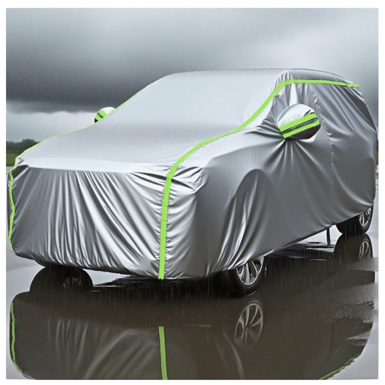 Autoabdeckung Wasserdicht Für Kia Picanto 2011-2023, Autoplane Vollgarage Auto Abdeckplane Winter Sommer Allwetterschutz Outdoor Abdeckung mit Reißverschluss