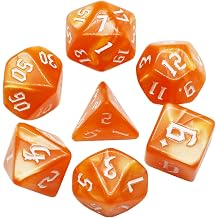 DND Dice Set RPG Polyhedral Dice Fit Dungeons and DragonsD&D Pathfinder Orange