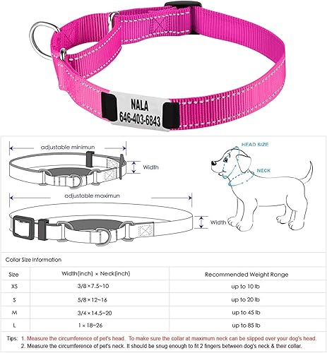 Miniatura 6 de Collar de perro Martingala personalizado, collares de perro Martingala reflectantes, collares de perro Martingala de entrenamiento personalizados