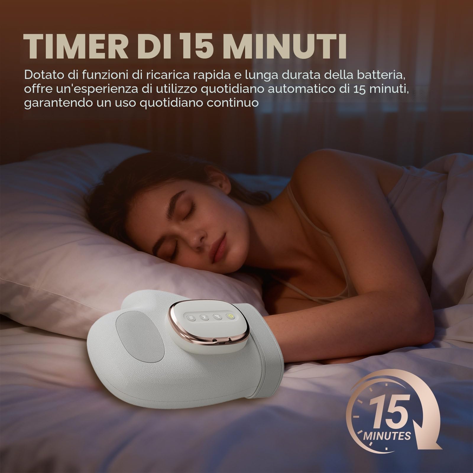 Massaggiatore manuale con compressione e riscaldamento, massaggiatore a mano senza fili USB, 3 modalità massaggiante, massaggiatore a mano, per alleviare artrite, malattie delle mani, regali per