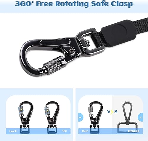 Miniatura 6 de Correa retráctil para perros con luz linterna LED recargable de 16 pies cinta de nailon resistente para perros pequeños, medianos y grandes de hasta