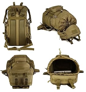 Amazon | [PHOENIX IKKI] 60L 大容量 広口開口仕様 多ポケット
