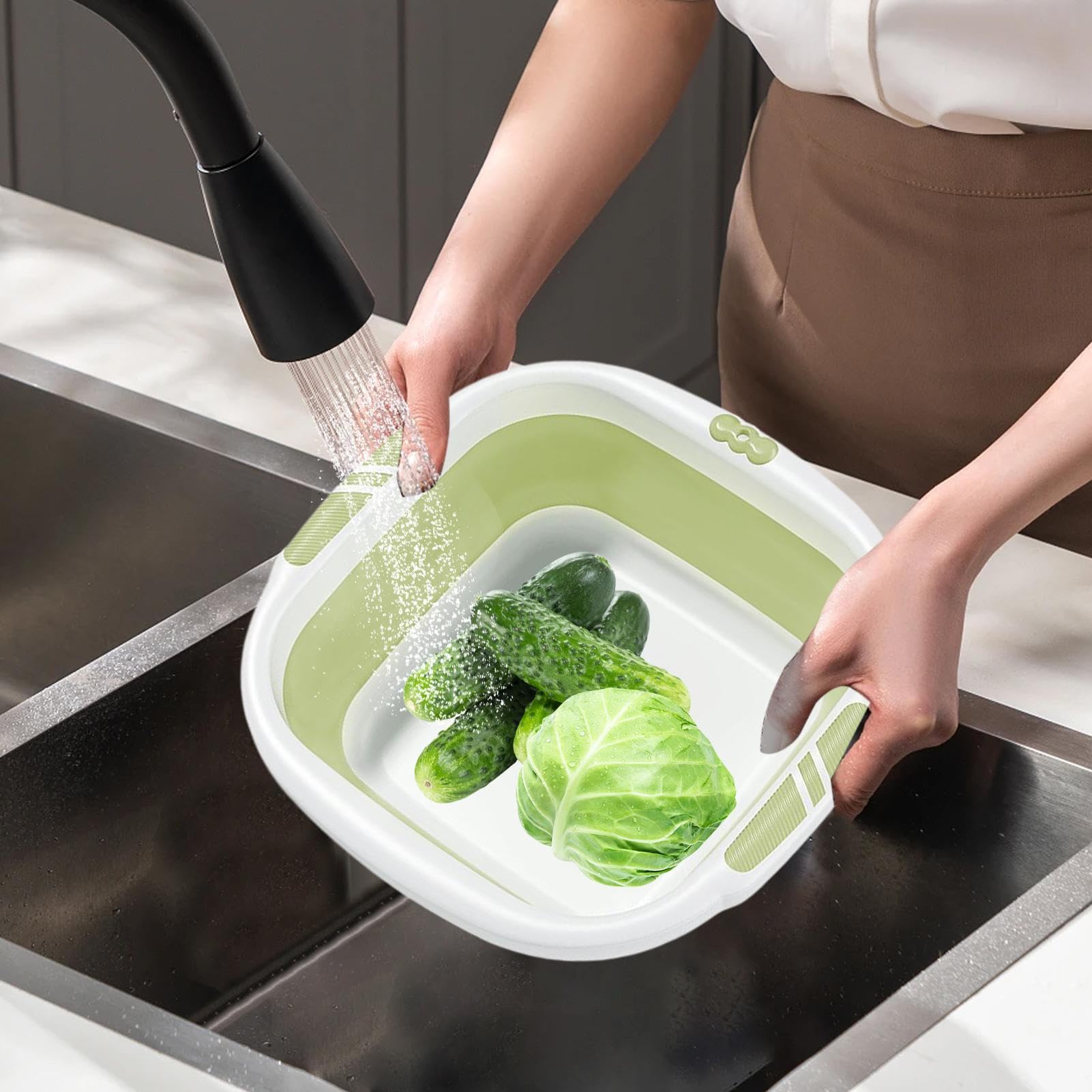 Bassin de Lavage Pliable Bac à Vaisselle Portable