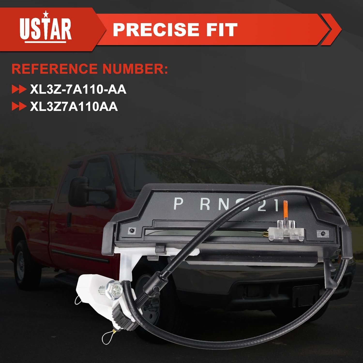 USTAR XL3Z-7A110-AA Gear Shift Indicator Assembly Compatible with Ford F250 1999-2003 Gear Shift Indicator Cable Replace XL3Z7A110AA