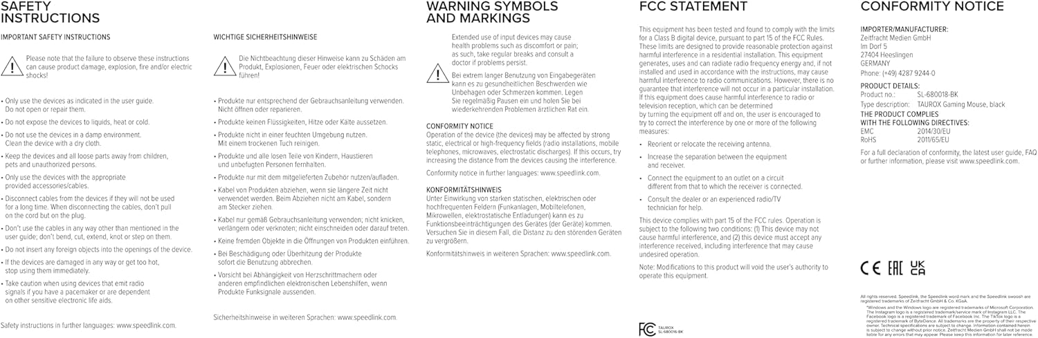 Product box showing certifications and multilingual text