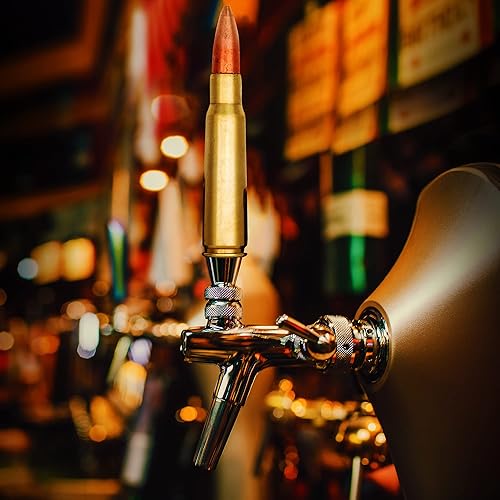 Vista 5 de Lucky Shot - Mango de grifo de cerveza - Mango de grifo de cerveza BMG calibre 50 en forma de bala Accesorio de barra de alta resistencia