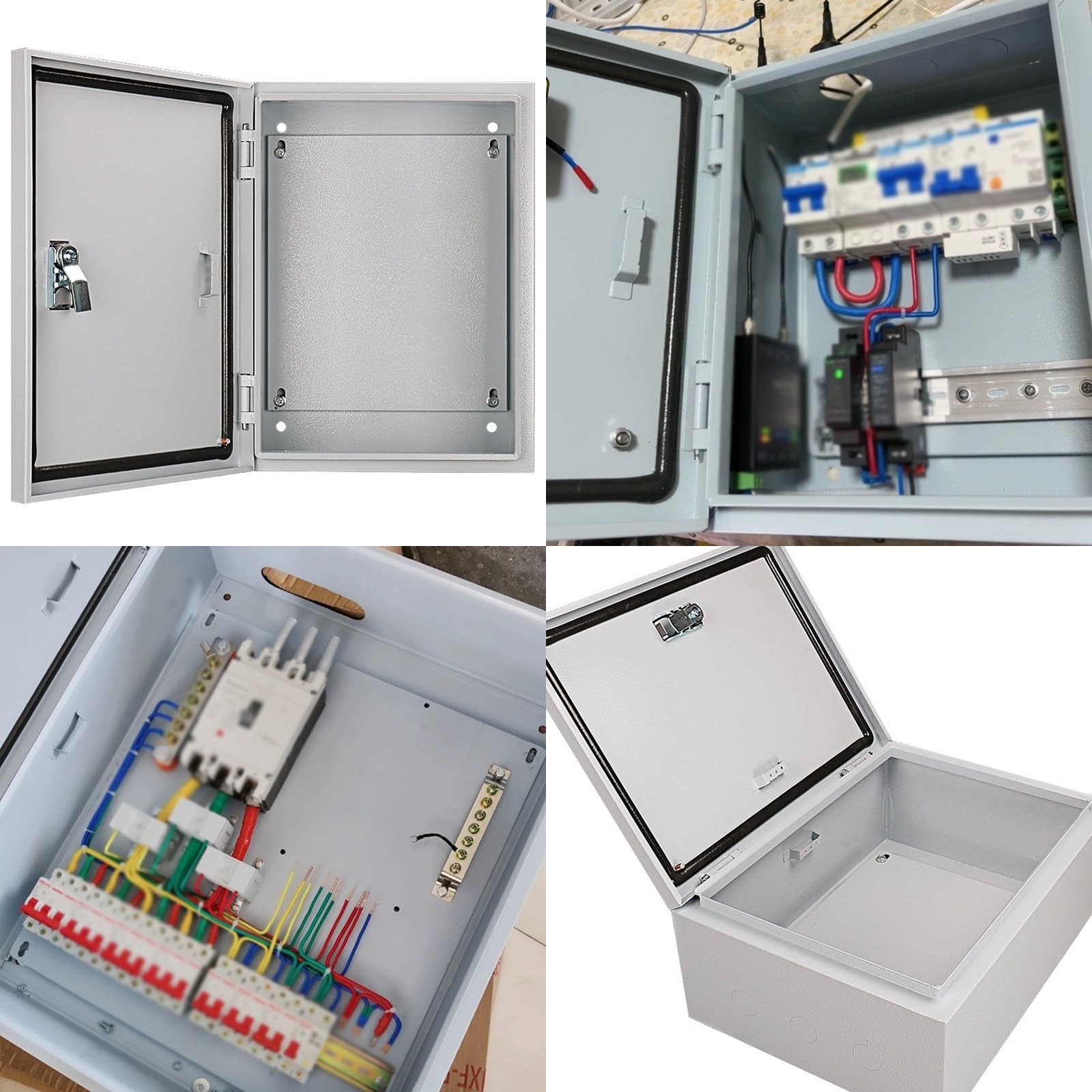 Armario Electrico de Acero Laminado en Frío, Caja Estanca Exterior Electrica, Cuadro Electrico IP40, Superficie con Recubrimiento Electrostático en Polvo(25x30x14cm/10x12x6in)