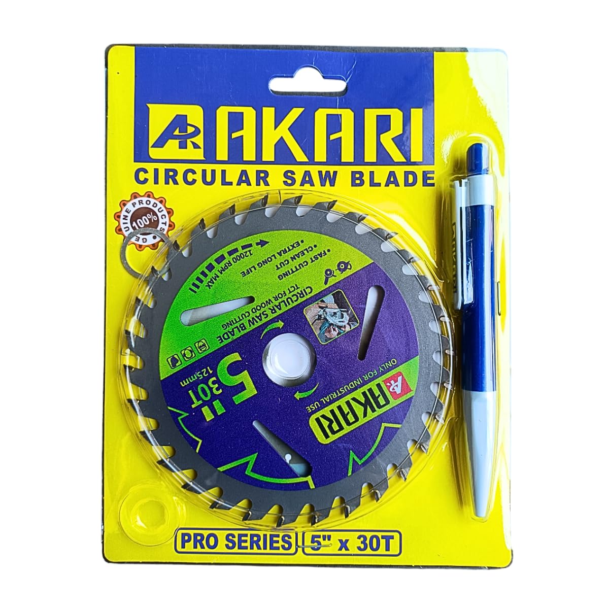 Akari 5 Inch 30T TCT Wood Cutting Saw Blade 6 PCS Combo Pack