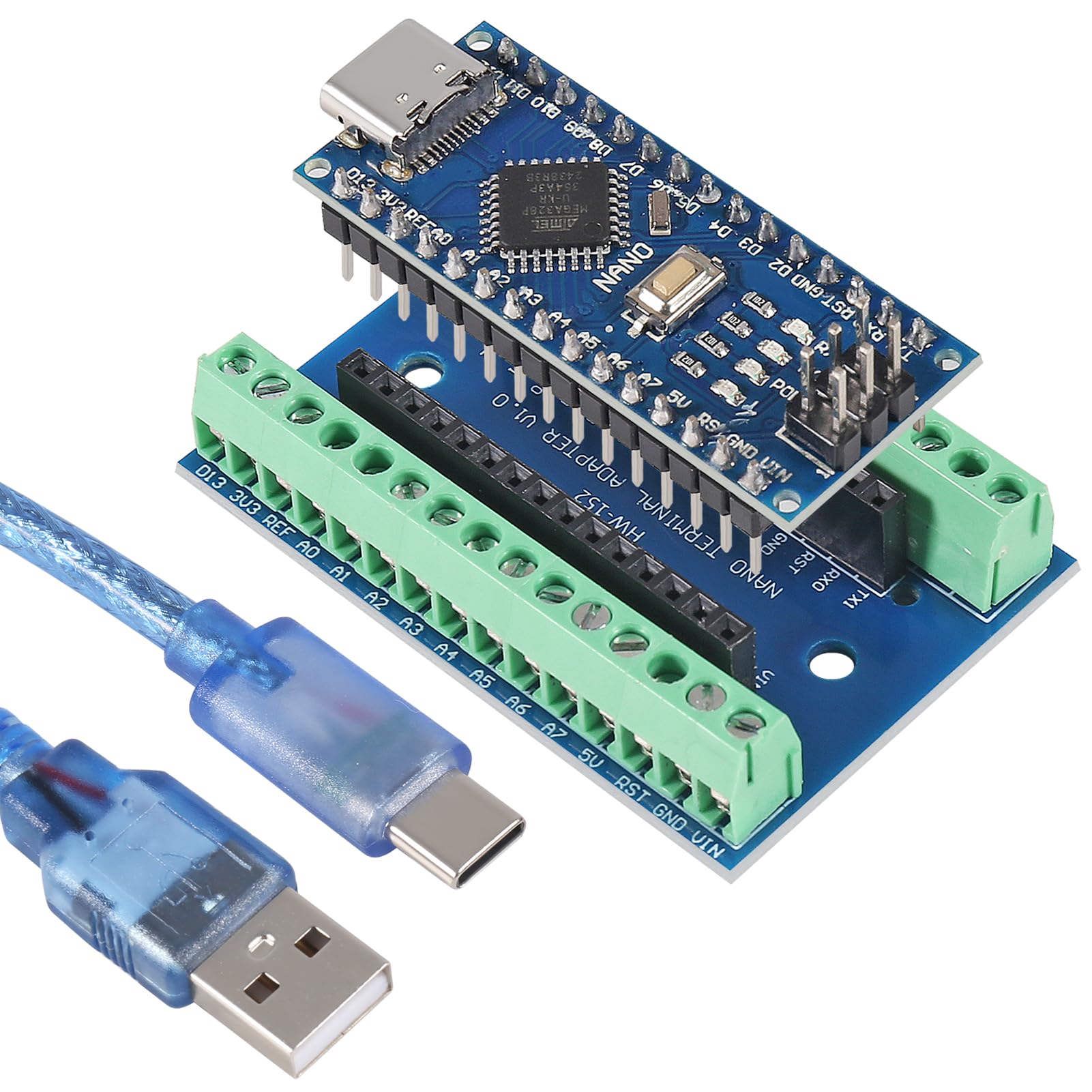 Amazon.com: AITRIP 3Sets Type c Nano V3.0 Board ATmega328P, CH340G