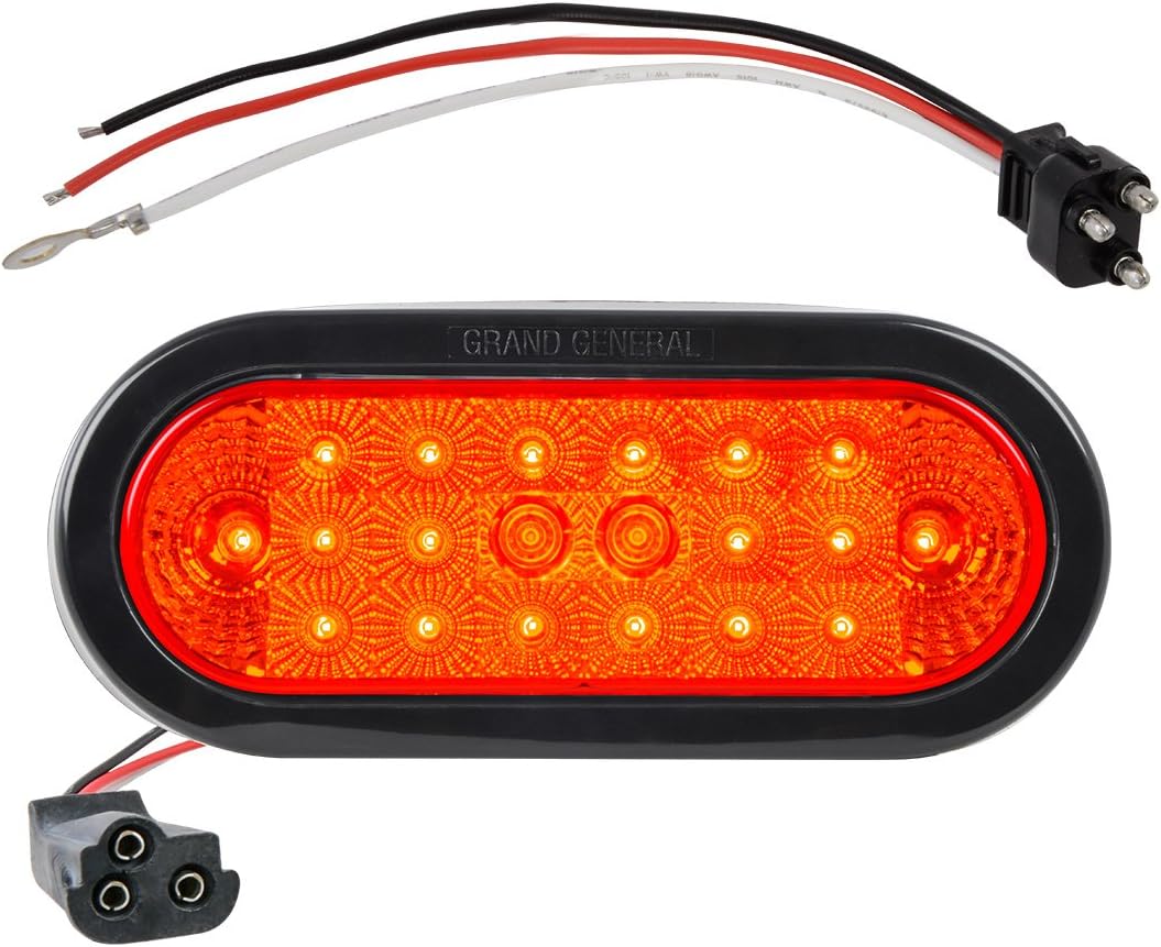 Grand General 77083BP Red LED Stop/Turn/Tail Light (Spyder 4" Round)