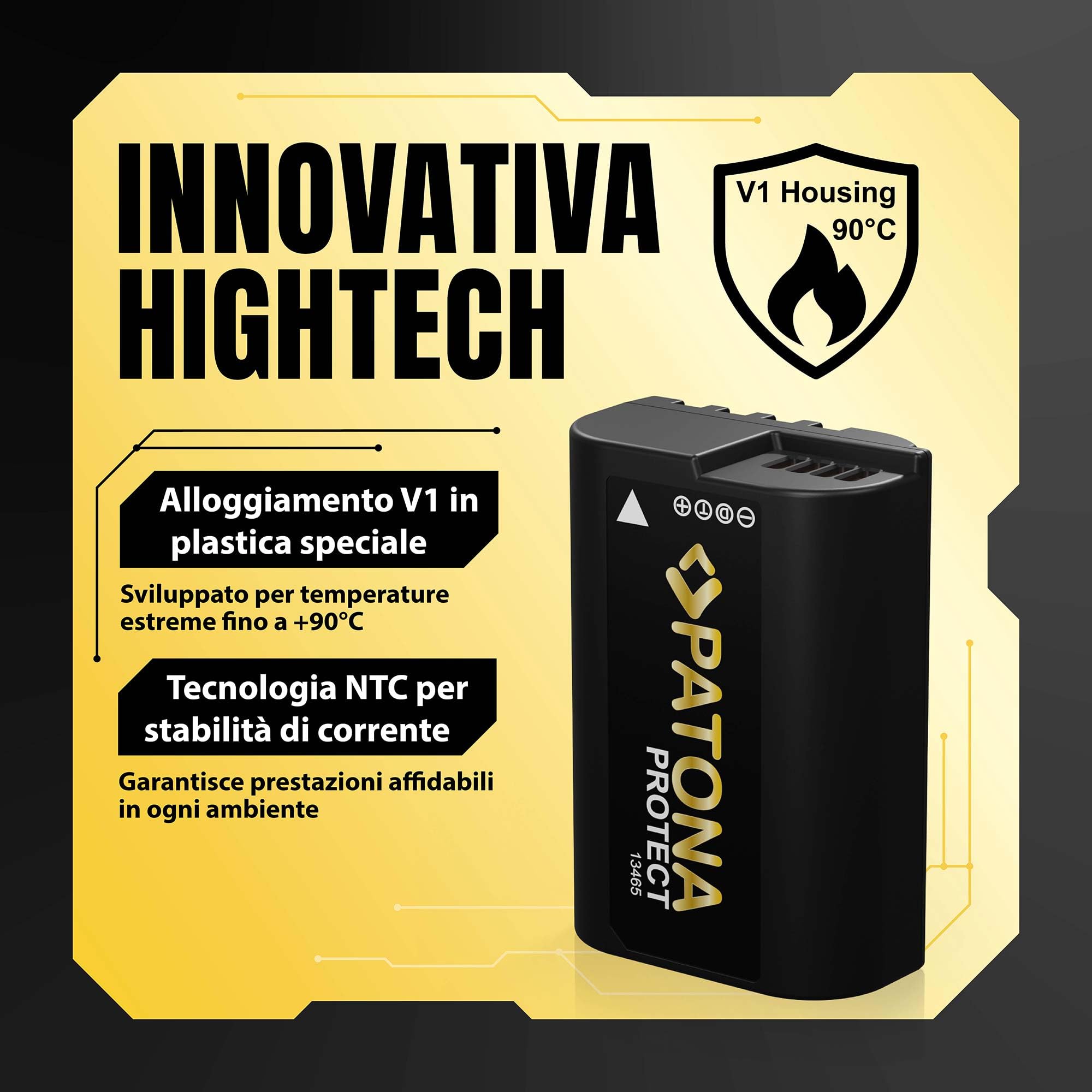 PATONA 2X Protect Batteria per Panasonic DMW-BLK22 2600mAh