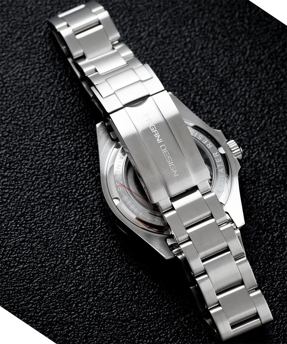 CEYADG Pagani Design GMT Watches for Men Automatic Wristwatch Stainless Steel Sapphire Glass Mechanical Watch