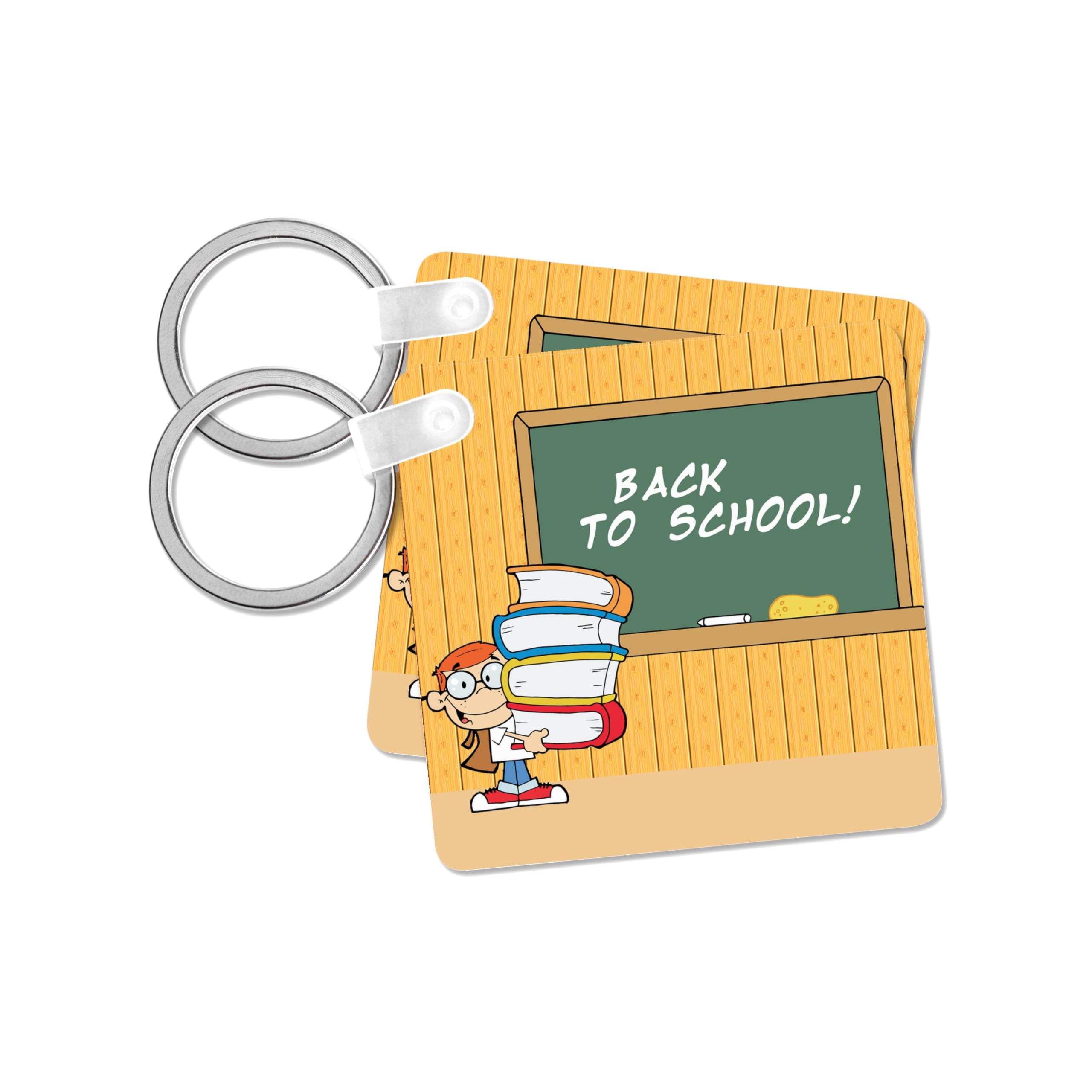 3dRose, Kids Back To School, set of 6 Key Chains