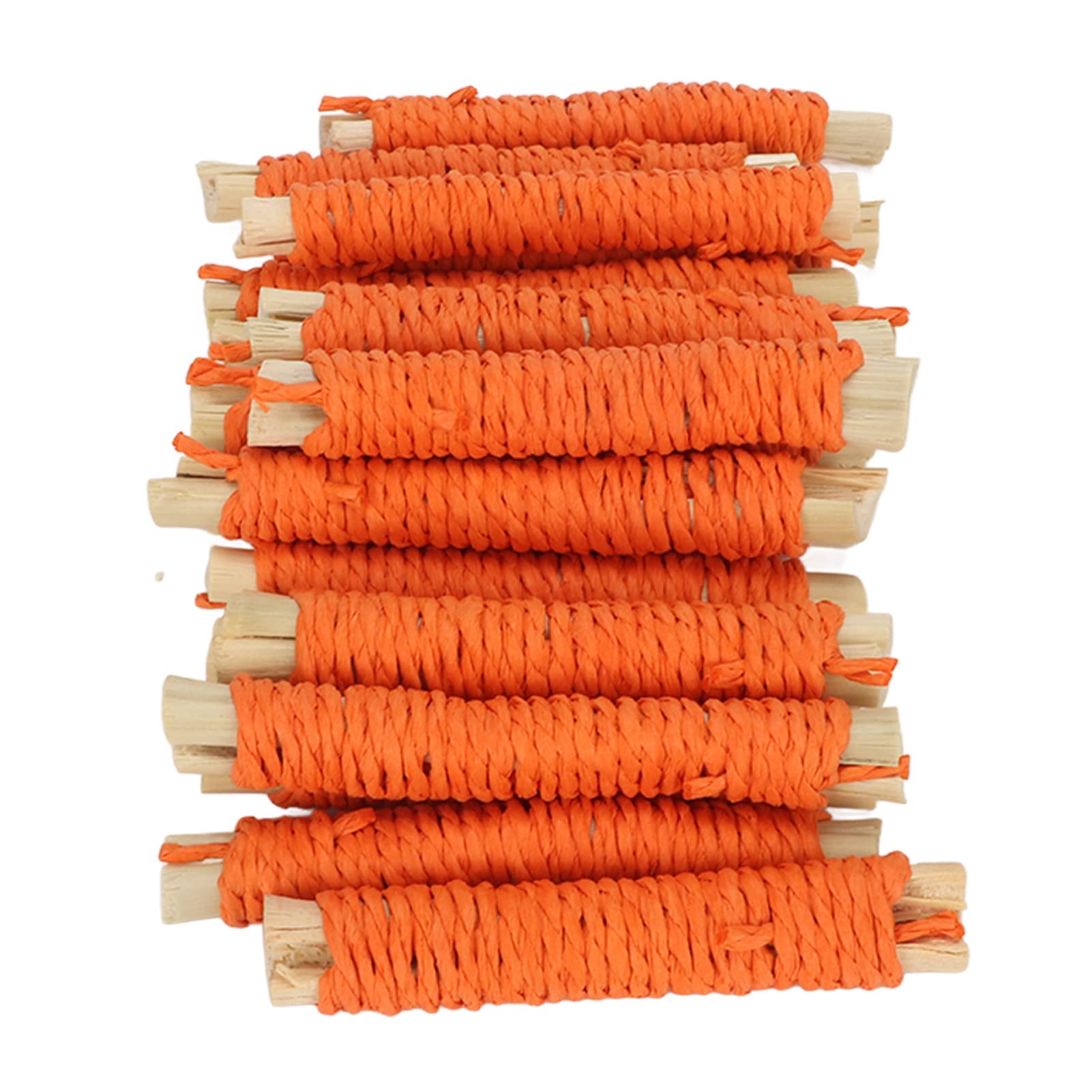 Muiltvoe 20pcs Pet Sweet Bamboo Sticks Teeth Grinding Boredom Relief Woven Small Animal Molar Sticks for Rabbit Hamster (A)