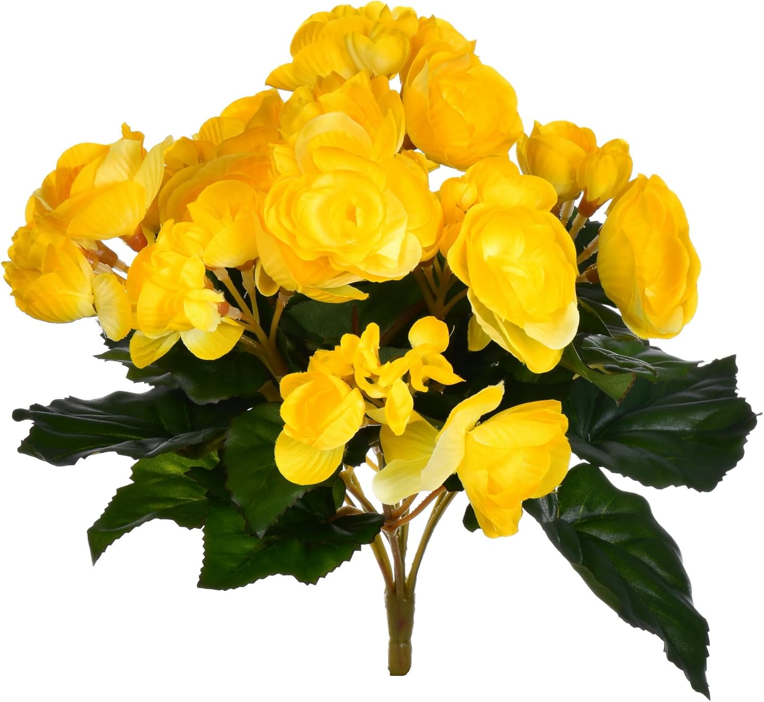 Vickerman 11" Artificial Polyester White Cyclamen Bush - 25 Leaves, 6 Flowers, 2 Buds - Indoor Recommended - Realistic Looking - Artificial White Flower Bush