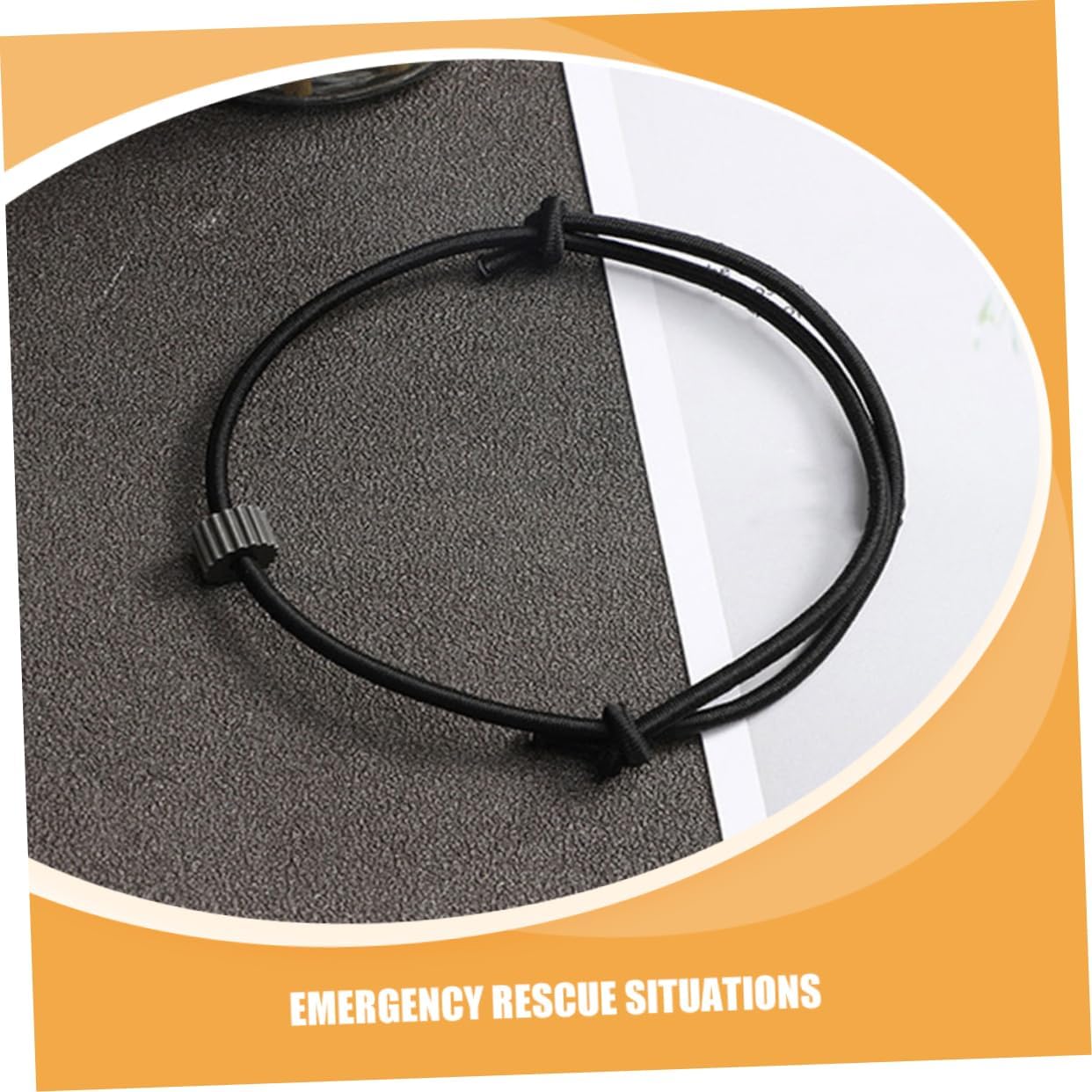 TIDTALEO 2pcs Escape Tools Car Part Vehicle Supply Safety Tool for Car -Saving Bracelet Window Breaker Strap Car Window Breaker Bracelet Safety Glass Crusher Elastic Rope Black