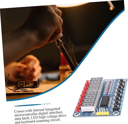 Miniatura 5 de Microcontrolador Tm1638 del módulo de 8 llaves del tubo de Digitaces 8 pedazos compatibles 4