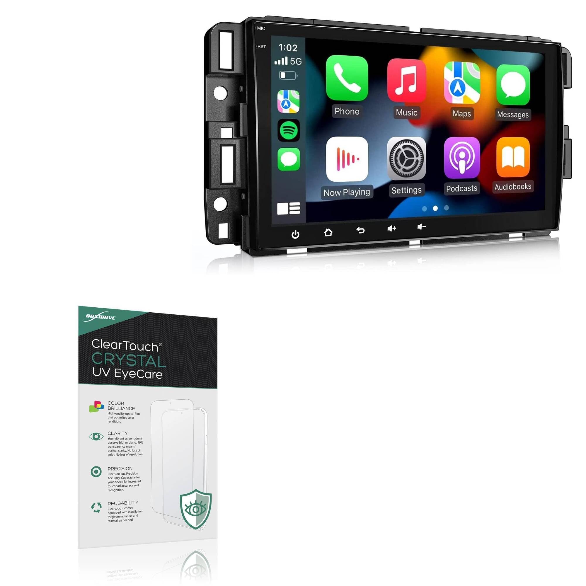 BoxWave Screen Protector Compatible With Eonon Q80PRO - ClearTouch Crystal Anti-UV EyeCare (2-Pack), Filters out Harmful Blue Light Reduce Fatigue