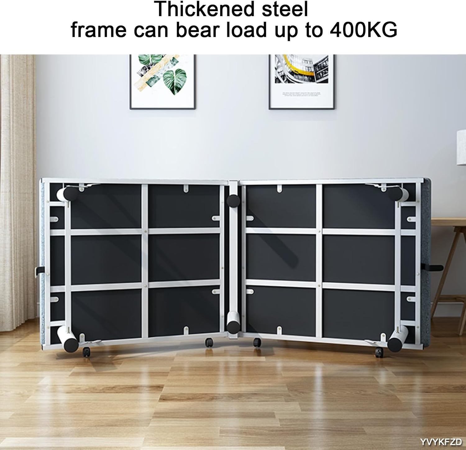 YVYKFZD Portable Camping Cots, Folding Camping Bed for Adults, Comfortable Single Sleeping Cots, Supports 661 lbs, for Tent Office Outdoor Travel (Color : Gray, Size : 194x60x46cm)