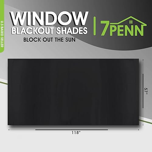 Miniatura 2 de 7Penn Persianas opacas temporales para ventana, 57 x 118 pulgadas, cortinas opacas de privacidad para caravana, cámper y hogar