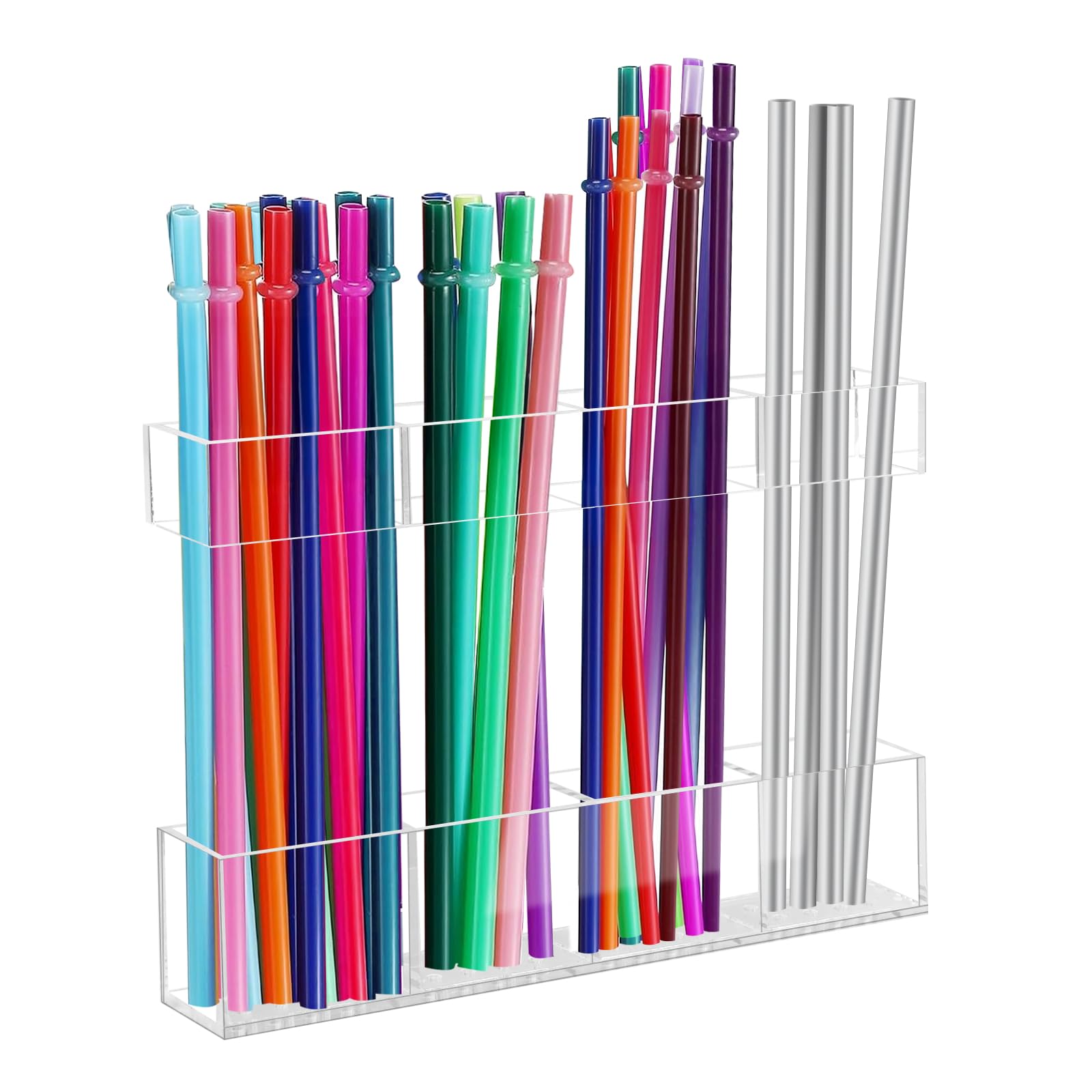 Photo 1 of Malldii Acrylic Straw Holder - 7.5" Small, Transparent