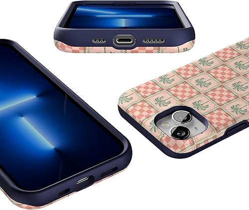 Vista 1269 de Casely Funda para iPhone 13 Compatible con MagSafe Color Splash de medianoche Funda retro abstracta Color de medianoche Splash Abstracto