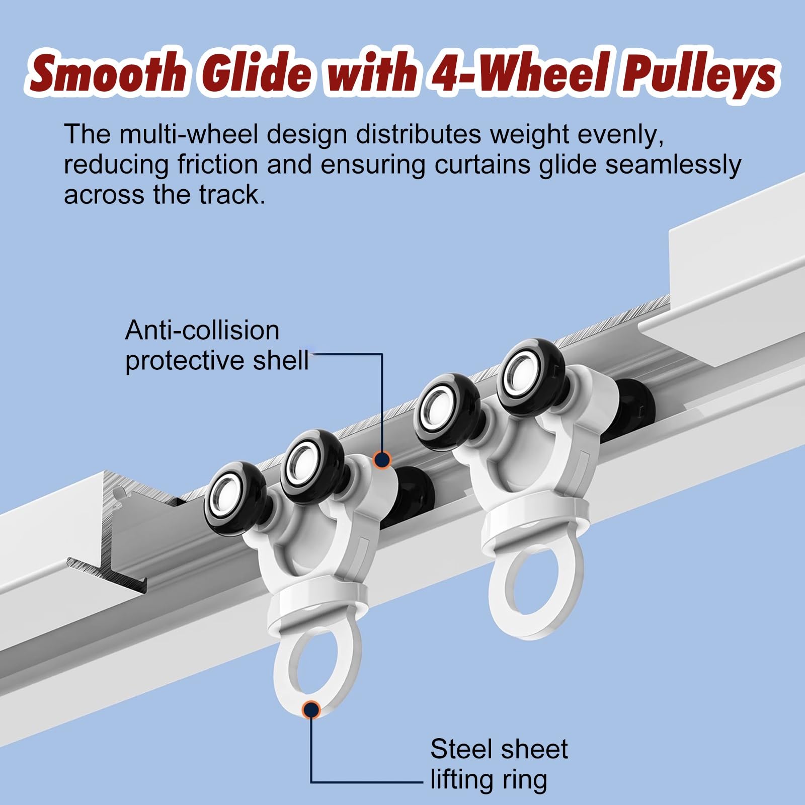YLLFFLL Rail Rideau Rail Rideaux Ensemble De Rails pour Rideaux Encastrés dans Le Plafond Blanc, Ultra-Mince Séparateur De Pièce À Encastrer Au Plafond Rail À Rideaux, Métal Découpable(6ft/1.83m)