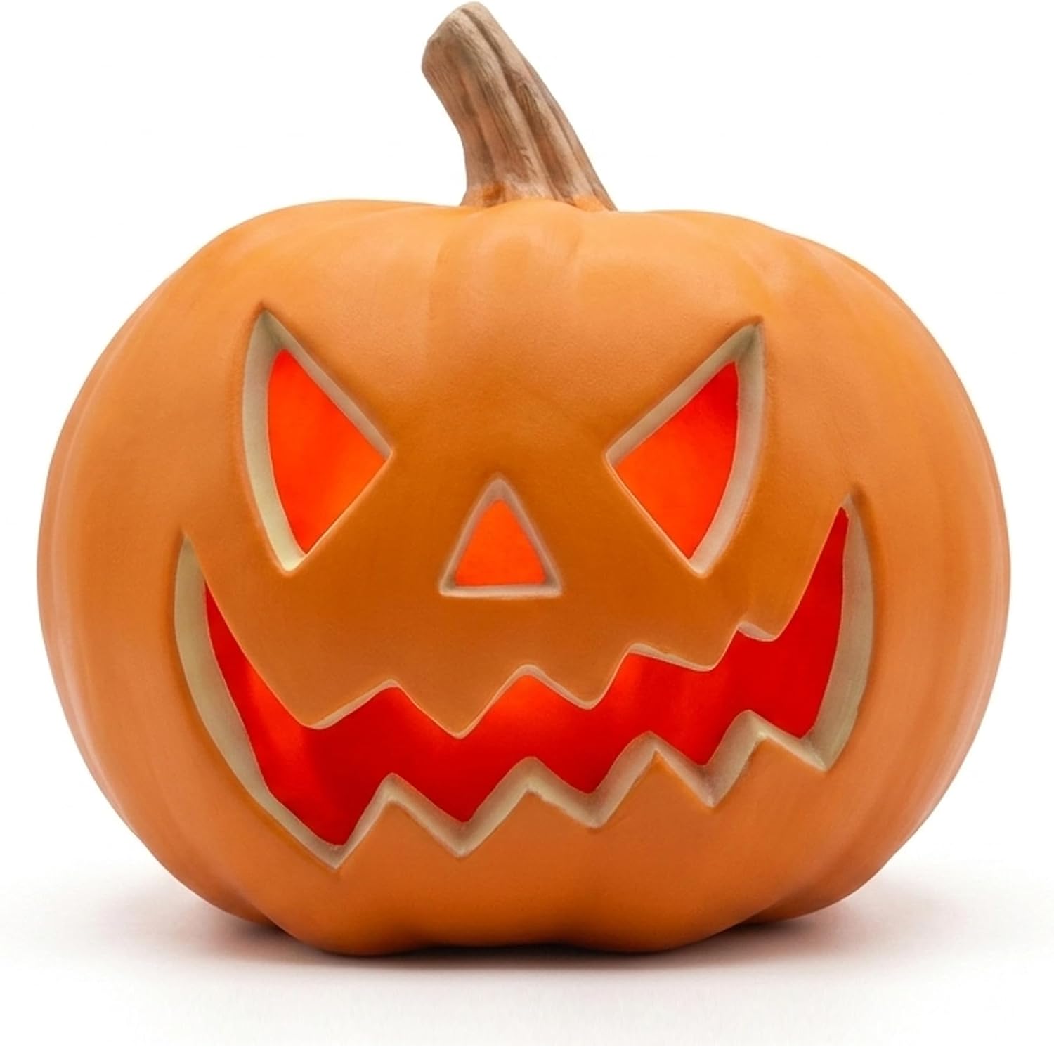 MAELSTROM Halloween Pumpkin Lights Jack O Lanterns Vintage Halloween Decorations Classic Plastic Pumpkin Statue Light Up Table Decor for Home Office Haunt House Party Decorations (C)